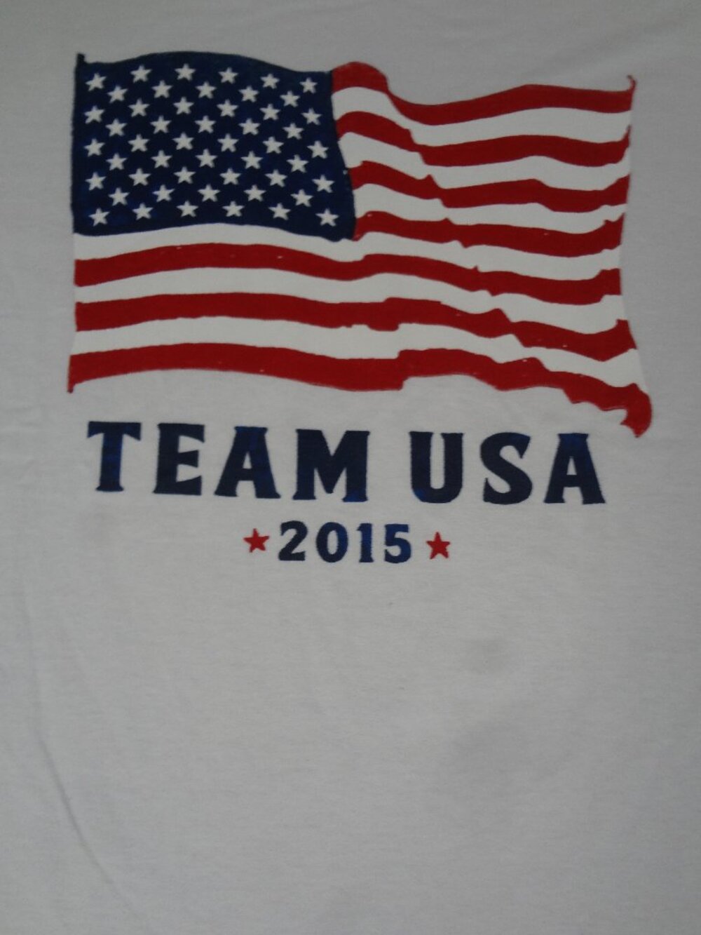 NWT OLYMPICS TEAM USA 2015 AMERICAN FLAG -  XL WHITE T-SHIRT L643